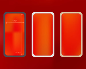 Mesh, red colored phone backgrounds kit.