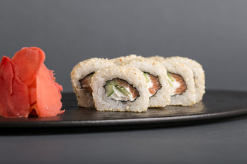sushi on plate