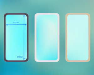 Mesh, cyan colored phone backgrounds kit.