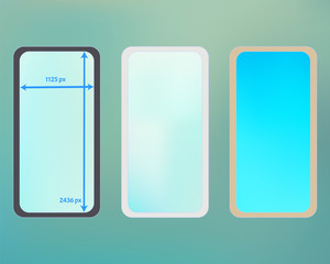Mesh, cyan colored phone backgrounds kit.