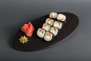 sushi on plate