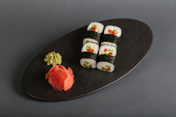sushi on plate