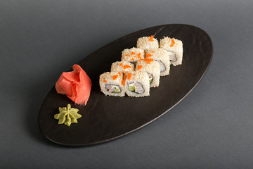 sushi on plate