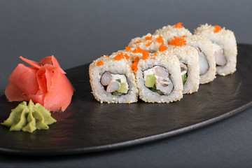 sushi on plate
