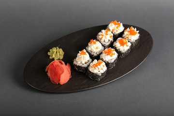 sushi on plate