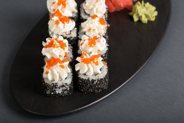 sushi on plate
