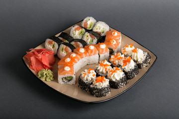 sushi on plate