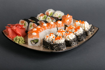 sushi on plate