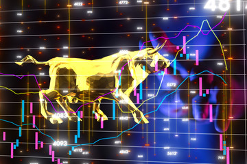 Obraz na płótnie Canvas stock Trading digital Investment dashboard