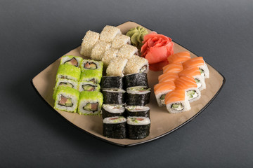 sushi on plate