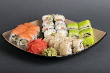 sushi on plate