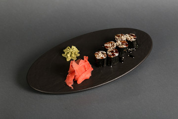 sushi on plate