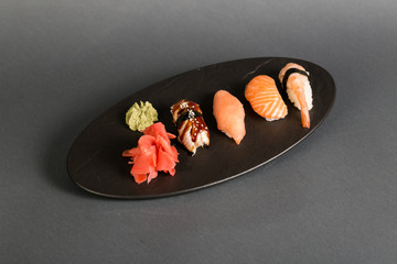 sushi on plate