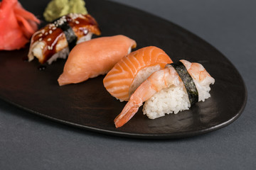 sushi on plate