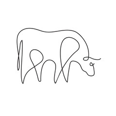 Farm animal. Vector graphics in a minimalistic style. Cattle.