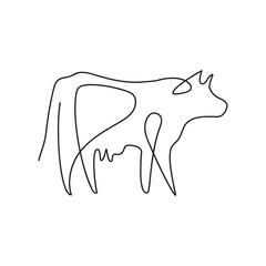 Farm animal. Vector graphics in a minimalistic style. Cattle.