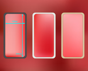 Mesh, coral colored phone backgrounds kit.