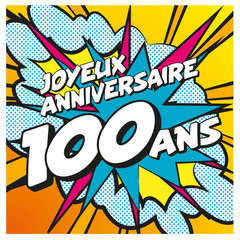 carte anniversaire pop art 100 ans 3