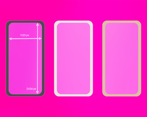 Mesh, pink colored phone backgrounds kit.