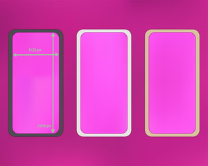 Mesh, magenta colored phone backgrounds kit.