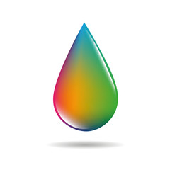 colorful drop in rainbow colors on white background vector illustration EPS10