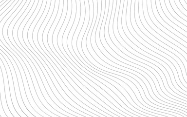 Abstract wavy background. Thin line on white. - 284841628