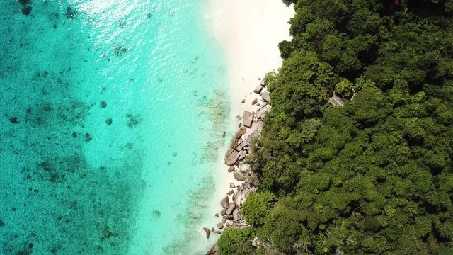 Aerial footage of Koh Rong island in Cambodia