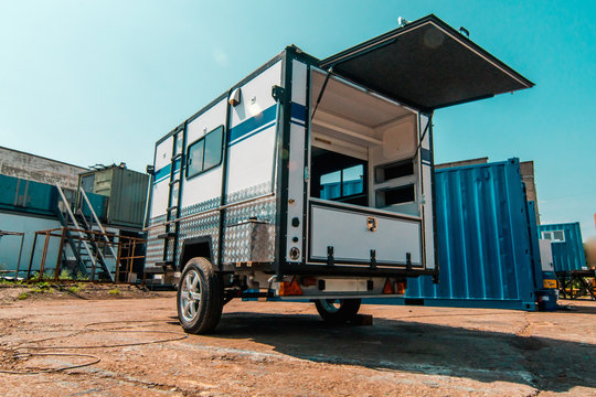 Photo Of Homemade House On Wheels