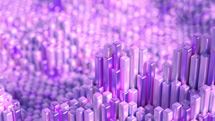 Technology geometry abstraction background. 3d illustration, 3d rendering.