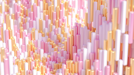 Technology geometry abstraction background. 3d illustration, 3d rendering.