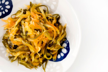 パパイヤと刻み昆布の炒め物