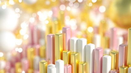 Technology geometry abstraction background. 3d illustration, 3d rendering.