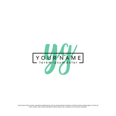 Initial Y G YG elegant logo template vector