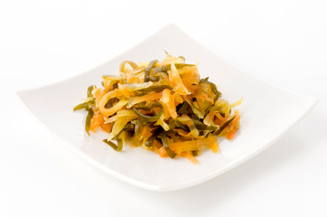 パパイヤと刻み昆布の炒め物