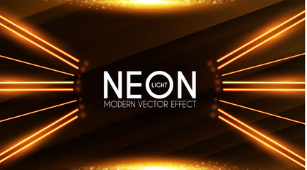 Magic Neon Light Effect. Motion Beam Design. Colorful Futuristic Space.