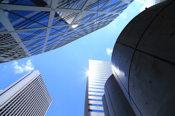 Fototapeta na wymiar Modern buildings in Tokyo
