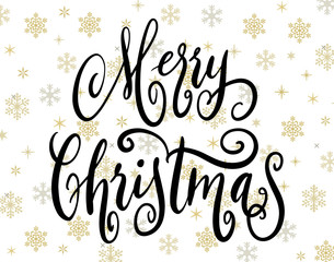 Handwritten Christmas greetings, modern calligraphy lettering