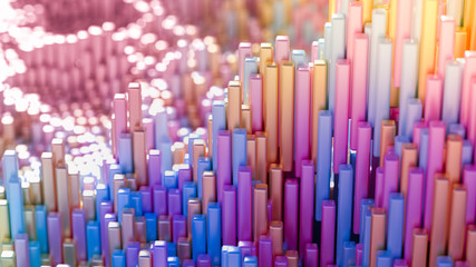 Obraz premium Technology geometry abstraction background. 3d illustration, 3d rendering.
