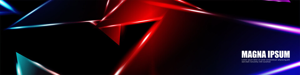 Background of a luminous triangle shape vector design banner. suitable for your design background