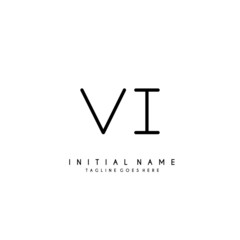 Initial V I VI minimalist modern logo identity vector