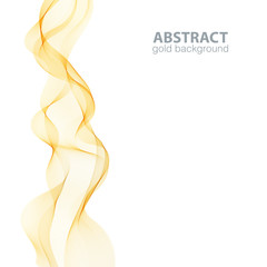 Abstract waves on the white background. Transparent lines