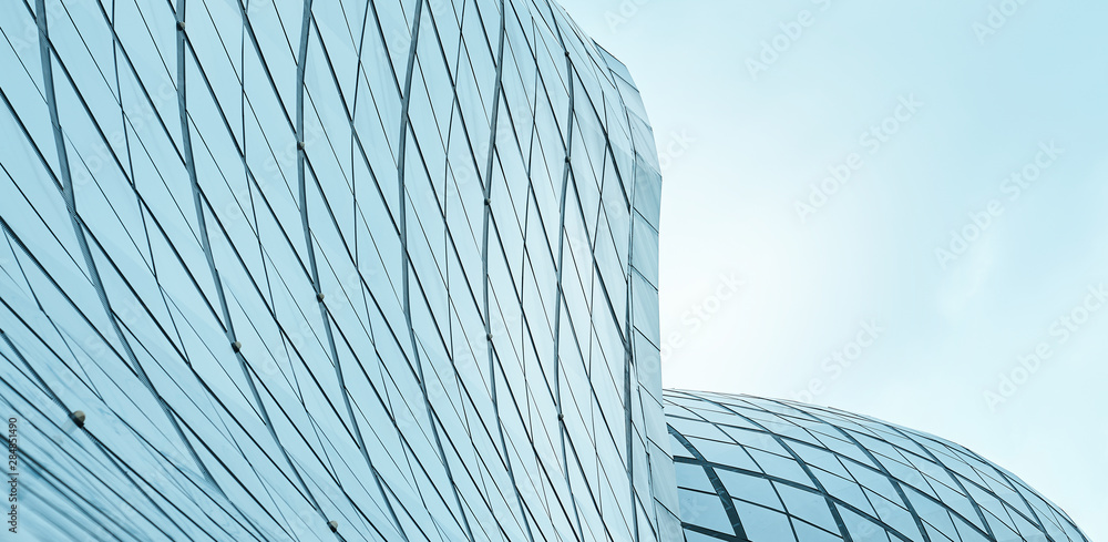 Poster close up of a geometric structure roof fragments . abstract architecture background . -