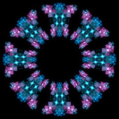 abstract shape on black background