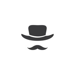 Gentleman hat and mustache