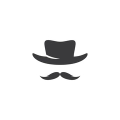 Gentleman hat and mustache