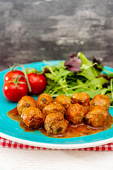 Traditional delicious couscous beef balls