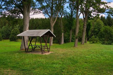 Naklejka premium rastplatz im grünen