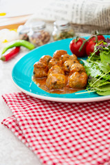 Traditional delicious couscous beef balls