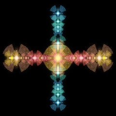 abstract shape on black background