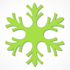 Big green snowflake